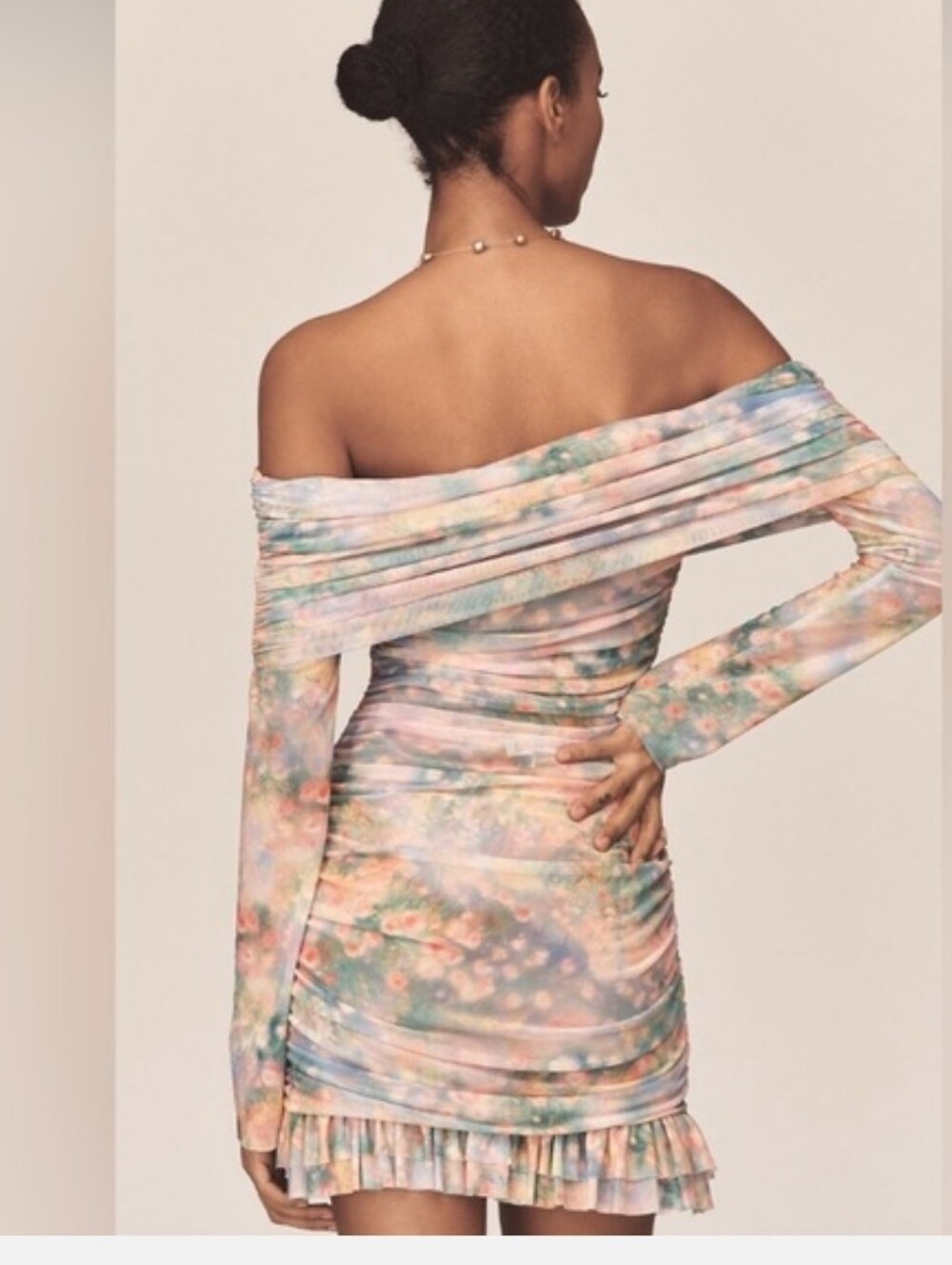 AFRM Fay Off-shoulder Mini dress, NWT - Picture 2 of 3
